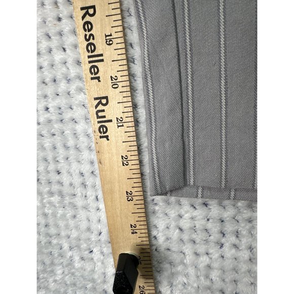 J. Jill Linen Stretch Dress Pants Womens Size 10P Wide Leg Grey Silver Stripes - Picture 14 of 16